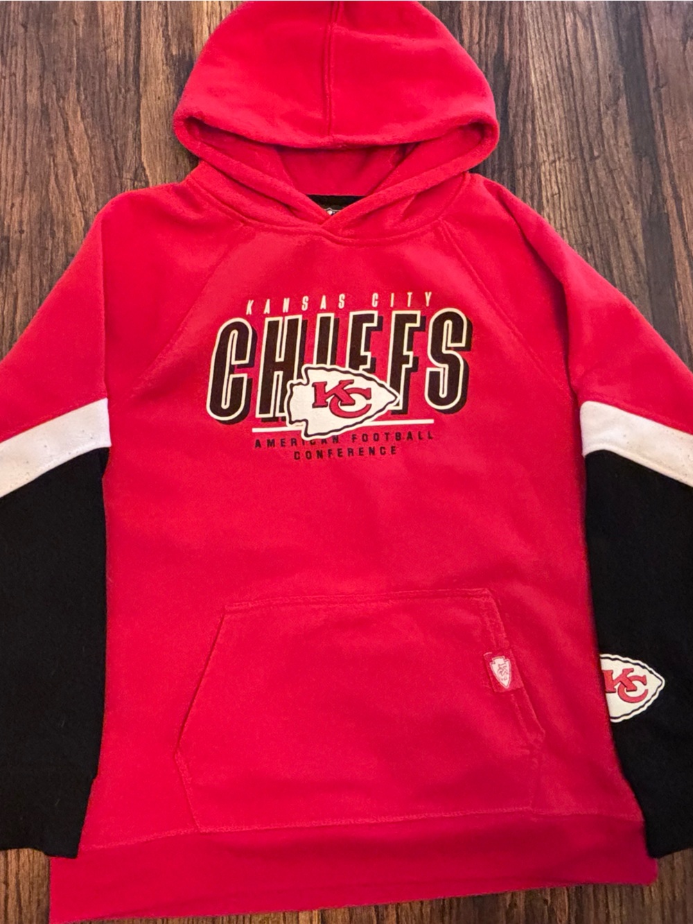 Red & Black Kids Chiefs Hooded Sweatshirt